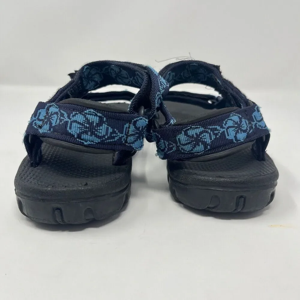 Teva Womens Hurricane Xlt Sport Sandals Blue Adjustable Logo Low Heel 7